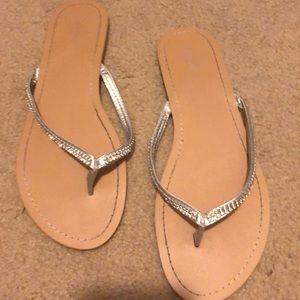 David’s Bridal crystal embellished sandals